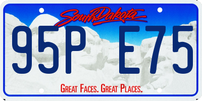 SD license plate 95PE75