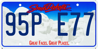 SD license plate 95PE77
