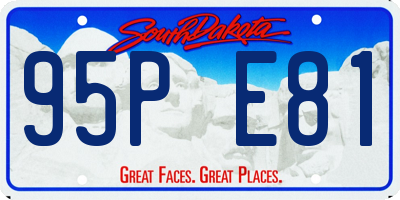 SD license plate 95PE81