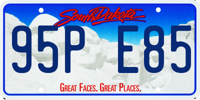 SD license plate 95PE85