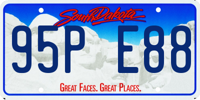 SD license plate 95PE88