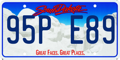 SD license plate 95PE89