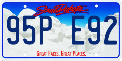 SD license plate 95PE92