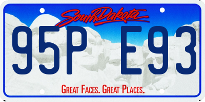 SD license plate 95PE93