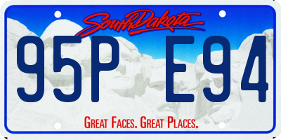 SD license plate 95PE94