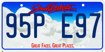 SD license plate 95PE97
