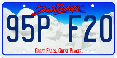 SD license plate 95PF20