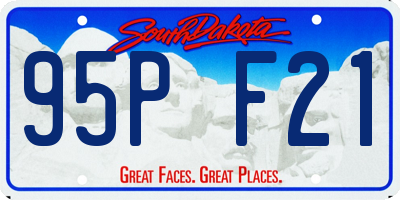 SD license plate 95PF21