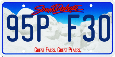SD license plate 95PF30