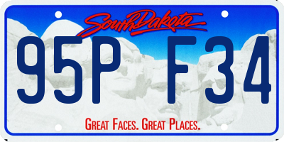 SD license plate 95PF34