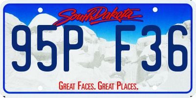 SD license plate 95PF36