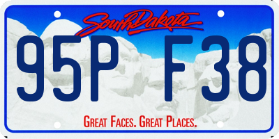 SD license plate 95PF38