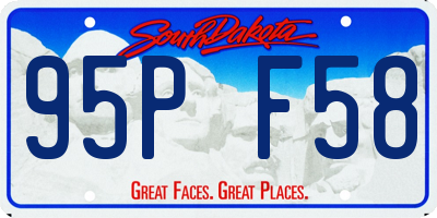 SD license plate 95PF58