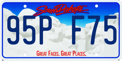 SD license plate 95PF75