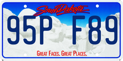SD license plate 95PF89