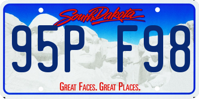 SD license plate 95PF98