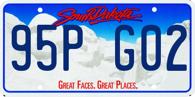 SD license plate 95PG02