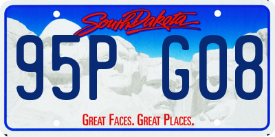 SD license plate 95PG08