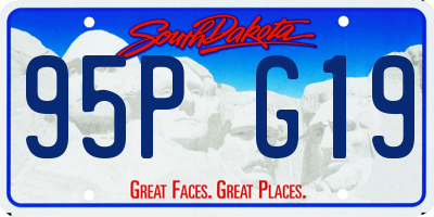 SD license plate 95PG19
