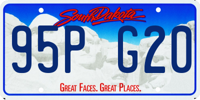 SD license plate 95PG20