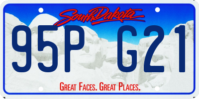 SD license plate 95PG21