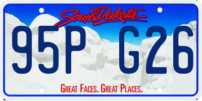 SD license plate 95PG26