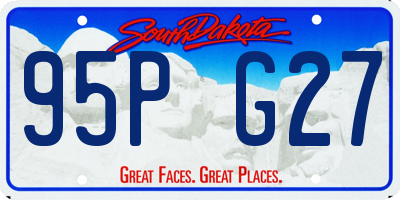 SD license plate 95PG27