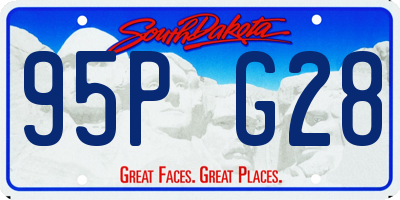 SD license plate 95PG28
