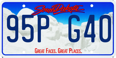 SD license plate 95PG40