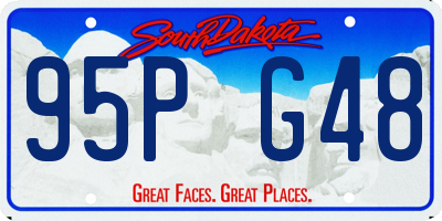 SD license plate 95PG48