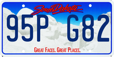 SD license plate 95PG82