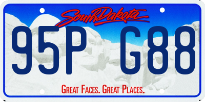 SD license plate 95PG88