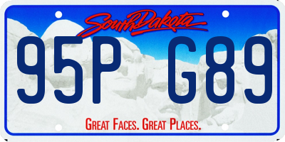 SD license plate 95PG89