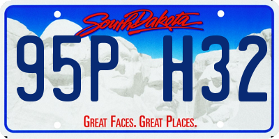 SD license plate 95PH32