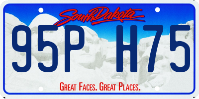 SD license plate 95PH75