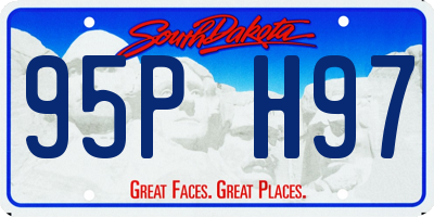 SD license plate 95PH97
