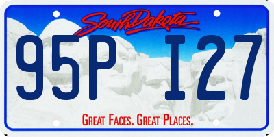 SD license plate 95PI27
