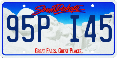 SD license plate 95PI45