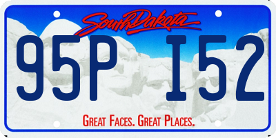 SD license plate 95PI52