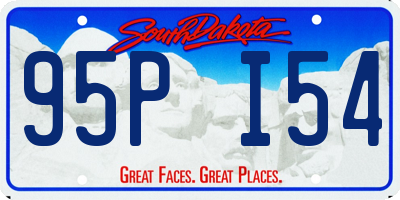 SD license plate 95PI54
