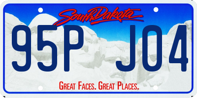 SD license plate 95PJ04