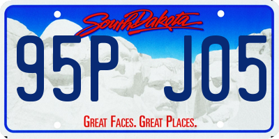 SD license plate 95PJ05