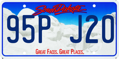SD license plate 95PJ20