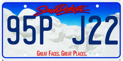 SD license plate 95PJ22