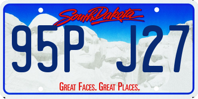 SD license plate 95PJ27
