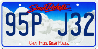 SD license plate 95PJ32
