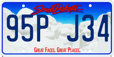 SD license plate 95PJ34