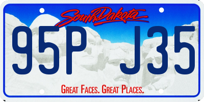 SD license plate 95PJ35