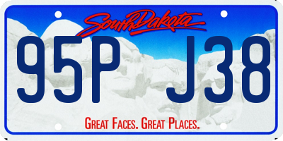 SD license plate 95PJ38