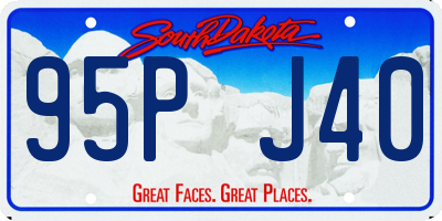 SD license plate 95PJ40
